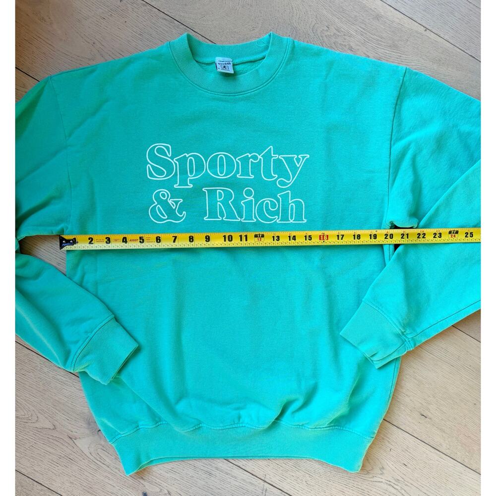 Sporty & Rich Crewneck sweatshirt - NWOT - Size Small - Junior Mint - Picture 4 of 6